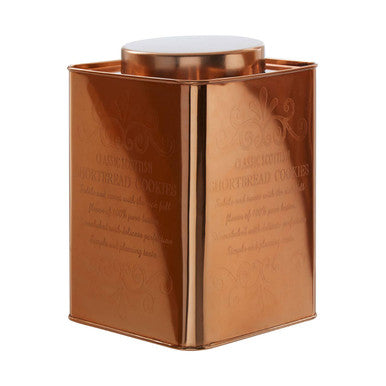 Square Copper Finish Cookies Canister | Chai