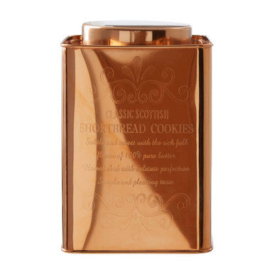 Square Copper Finish Cookies Canister | Chai