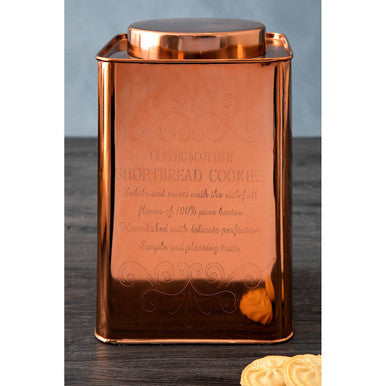 Square Copper Finish Cookies Canister | Chai