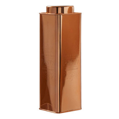 Square Copper Finish Pasta Canister | Chai