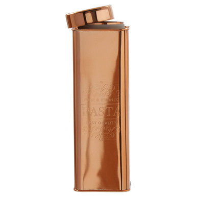Square Copper Finish Pasta Canister | Chai