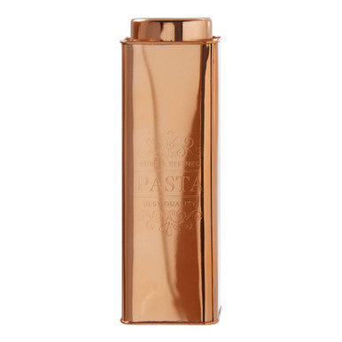 Square Copper Finish Pasta Canister | Chai