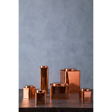 Square Copper Finish Pasta Canister | Chai
