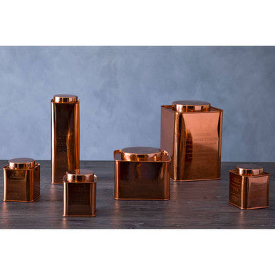 Square Copper Finish Pasta Canister | Chai