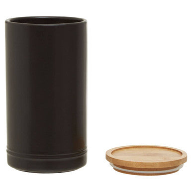 Black Large Stoneware Canister | Fenwick