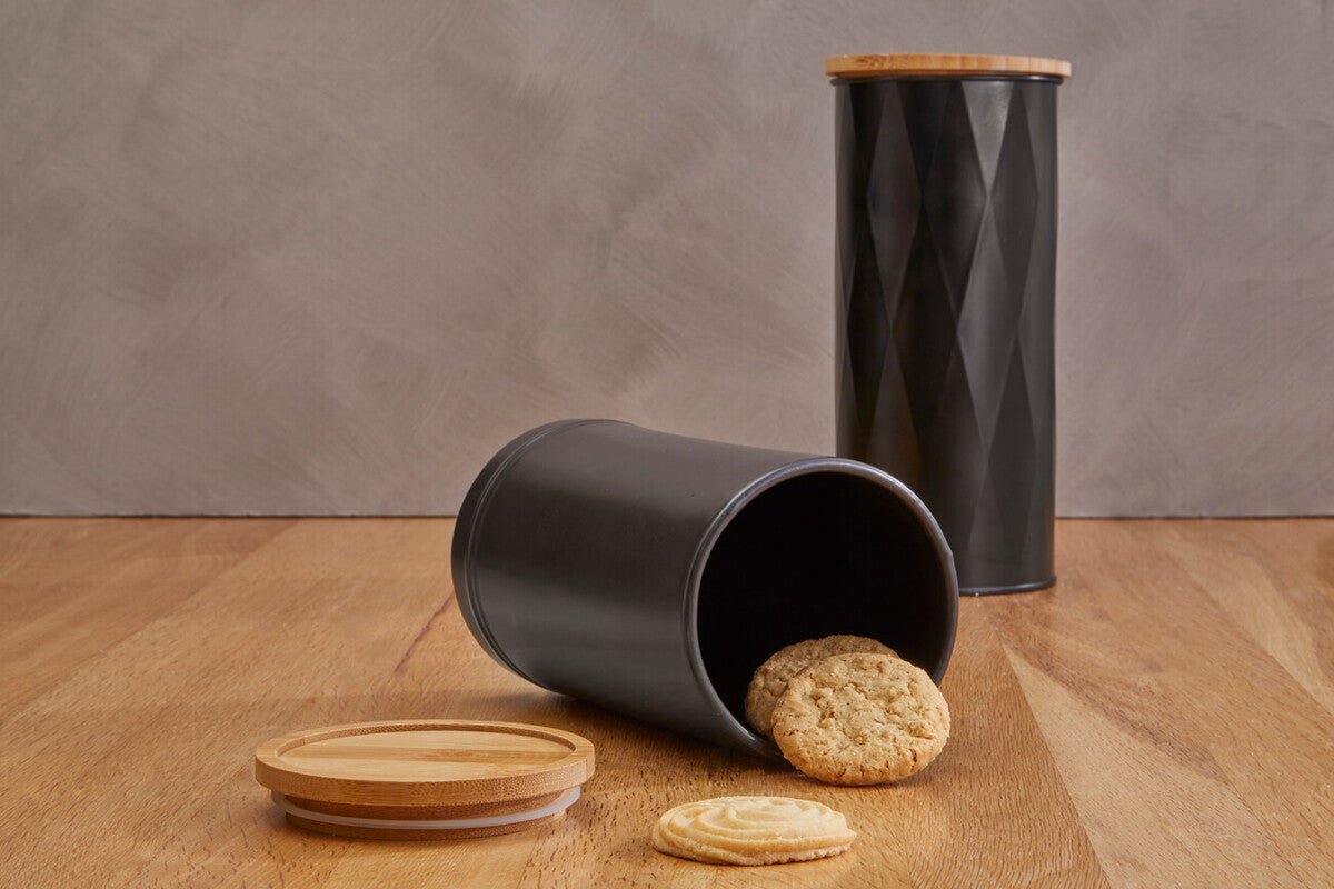 Black Large Stoneware Canister | Fenwick