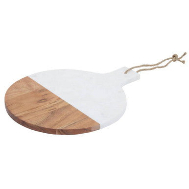Large Marble and Acacia Wood Paddle Board | Monzaro