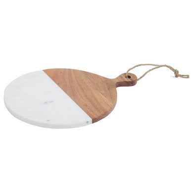Small Marble and Acacia Wood Paddle Board | Monzaro