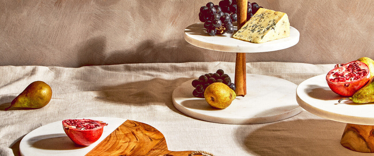 Small Marble and Acacia Wood Paddle Board | Monzaro