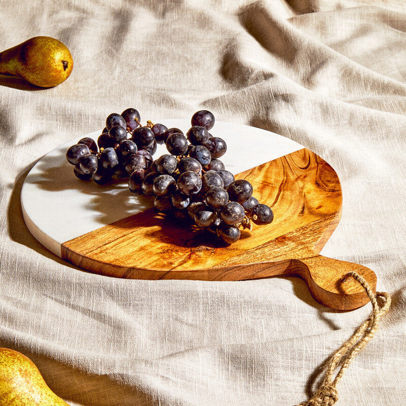 Small Marble and Acacia Wood Paddle Board | Monzaro