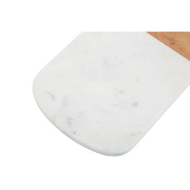 Rectangular Marble and Acacia Wood Paddle Board | Monzaro