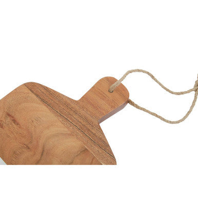 Rectangular Marble and Acacia Wood Paddle Board | Monzaro