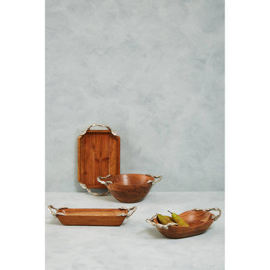 Acacia Wood Large Round Bowl | Vine
