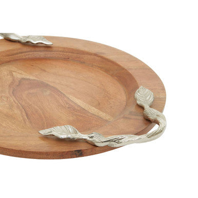 Acacia Wood Small Round Tray | Vine