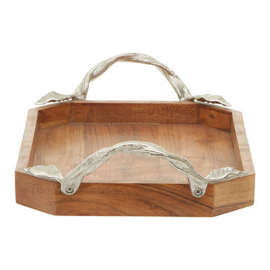 Acacia Wood Small Rectangular Tray | Vine