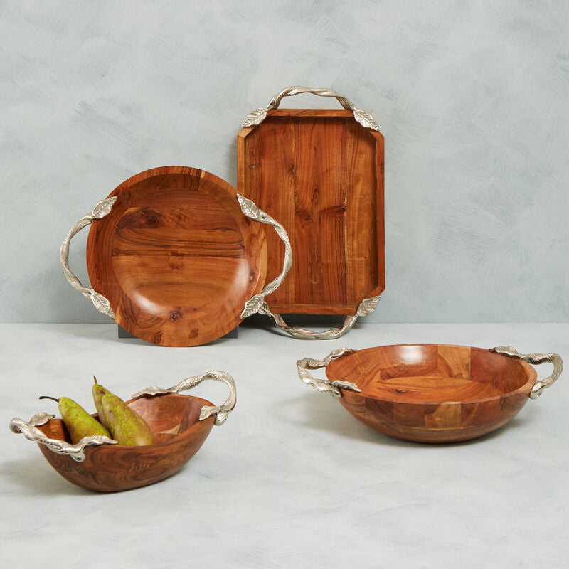 Acacia Wood Small Rectangular Tray | Vine