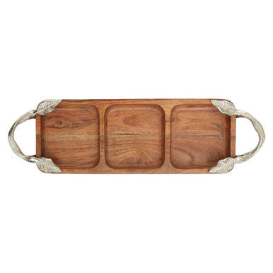 Acacia Wood 3 Section Serving Dish | Vine
