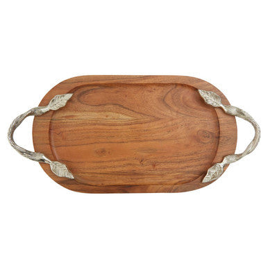 Acacia Wood Oval Serving Tray | Vine
