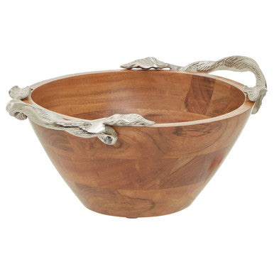 Acacia Wood Medium Round Bowl | Vine