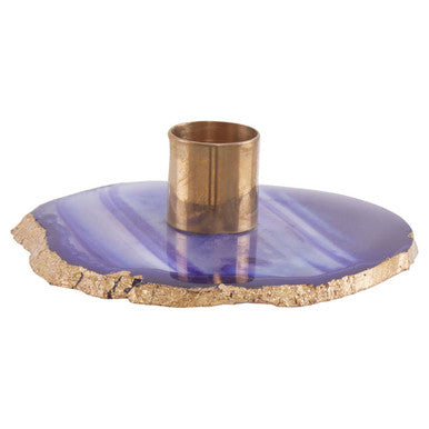 Blue and Gold Candle Holder | Bowerbird Agata